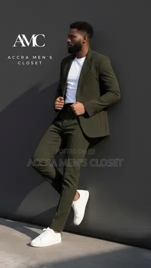 Men’S Slim Fit Olive Suit – 2 Piece Business Smart Casual Suit