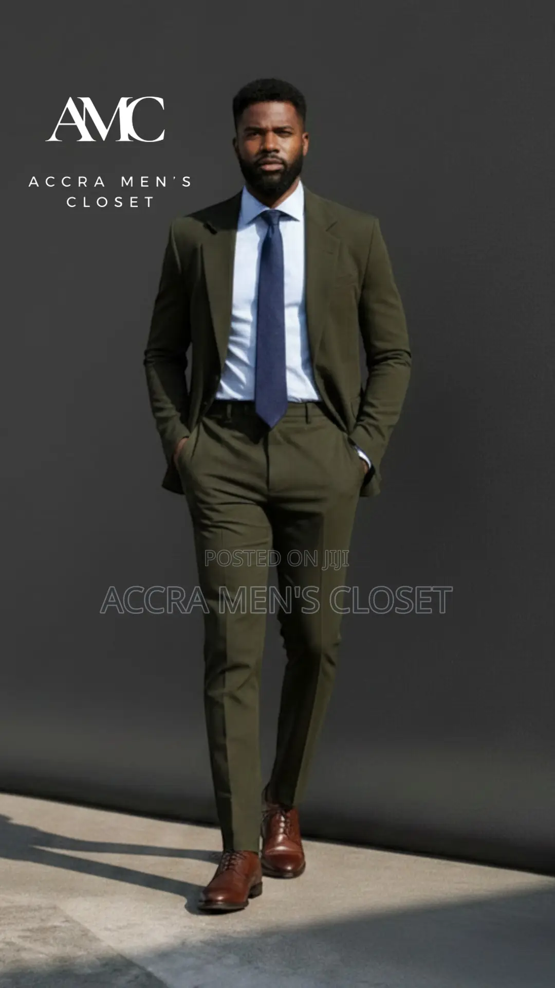 Men’S Slim Fit Olive Suit – 2 Piece Business Smart Casual Suit
