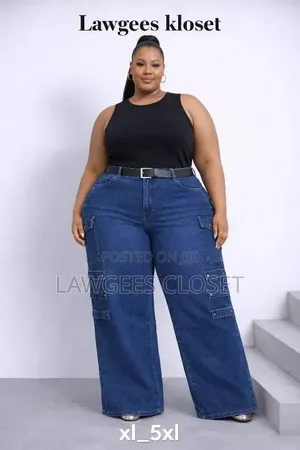 Plus-Size Cargo Jeans