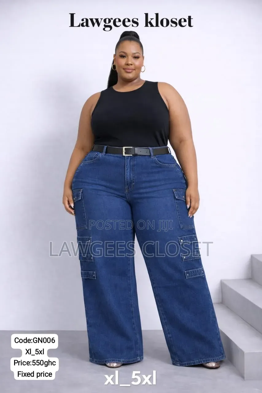 Plus-Size Cargo Jeans