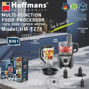 8 In 1 Hoffmans Hm-1278 Multi-function Food Processor