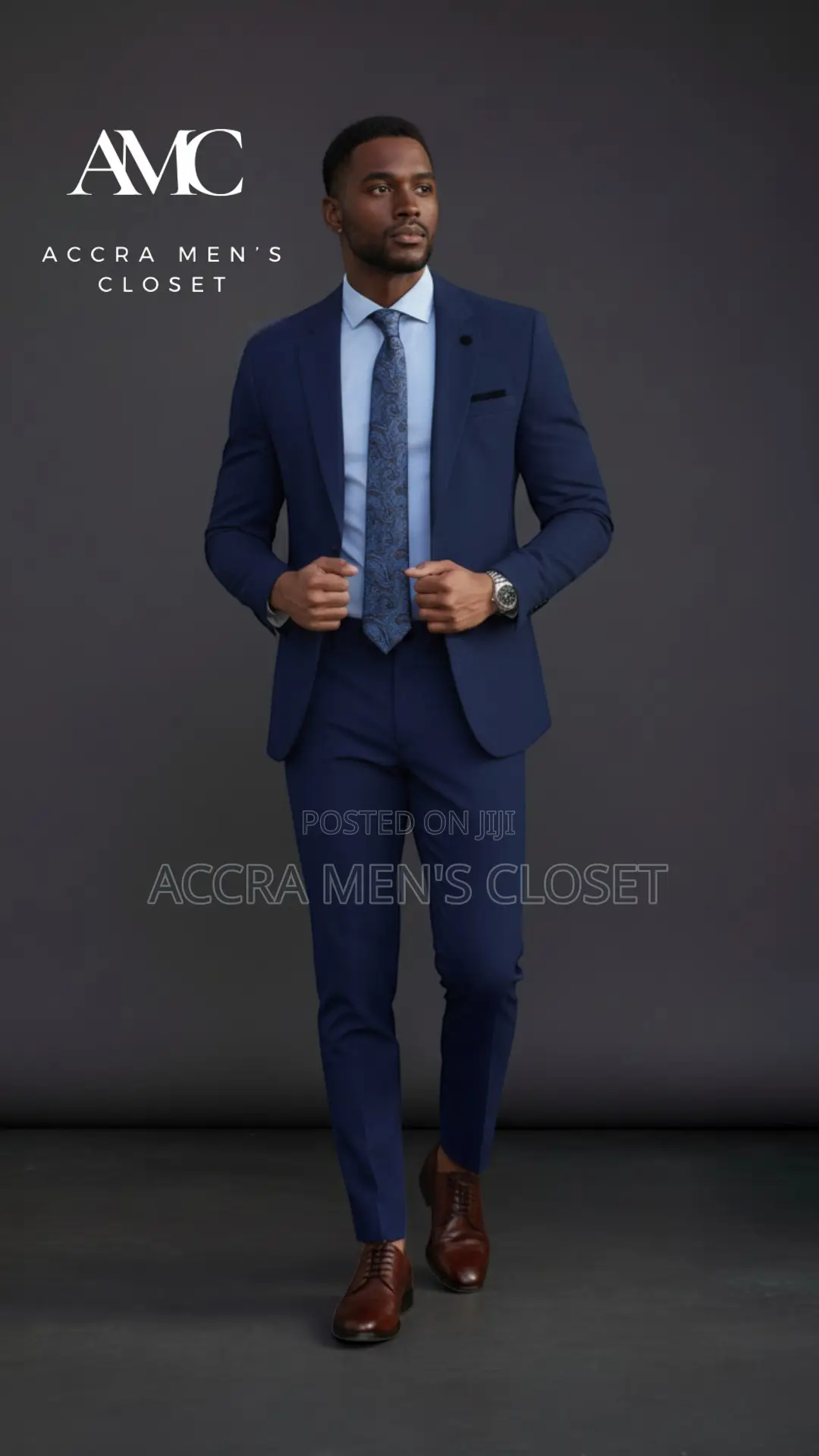 Men’S Slim Fit Royal Blue Suit – 2 Piece Business Smart Casual Suit