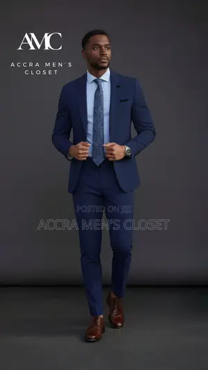 Men’S Slim Fit Royal Blue Suit – 2 Piece Business Smart Casual Suit