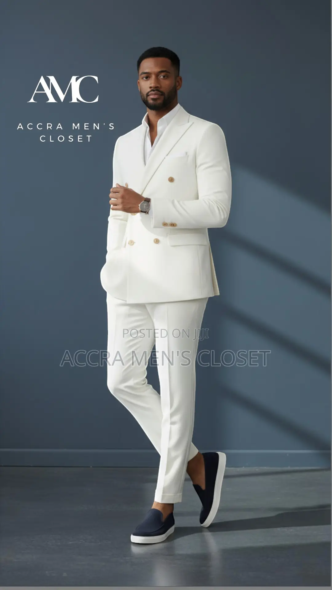 Men’S White Double Breasted Suit – 2 Piece Summer Wedding Event Suit