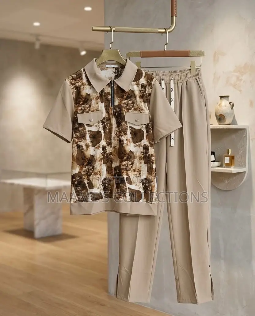 African Men’S Kaftan Top and Down
