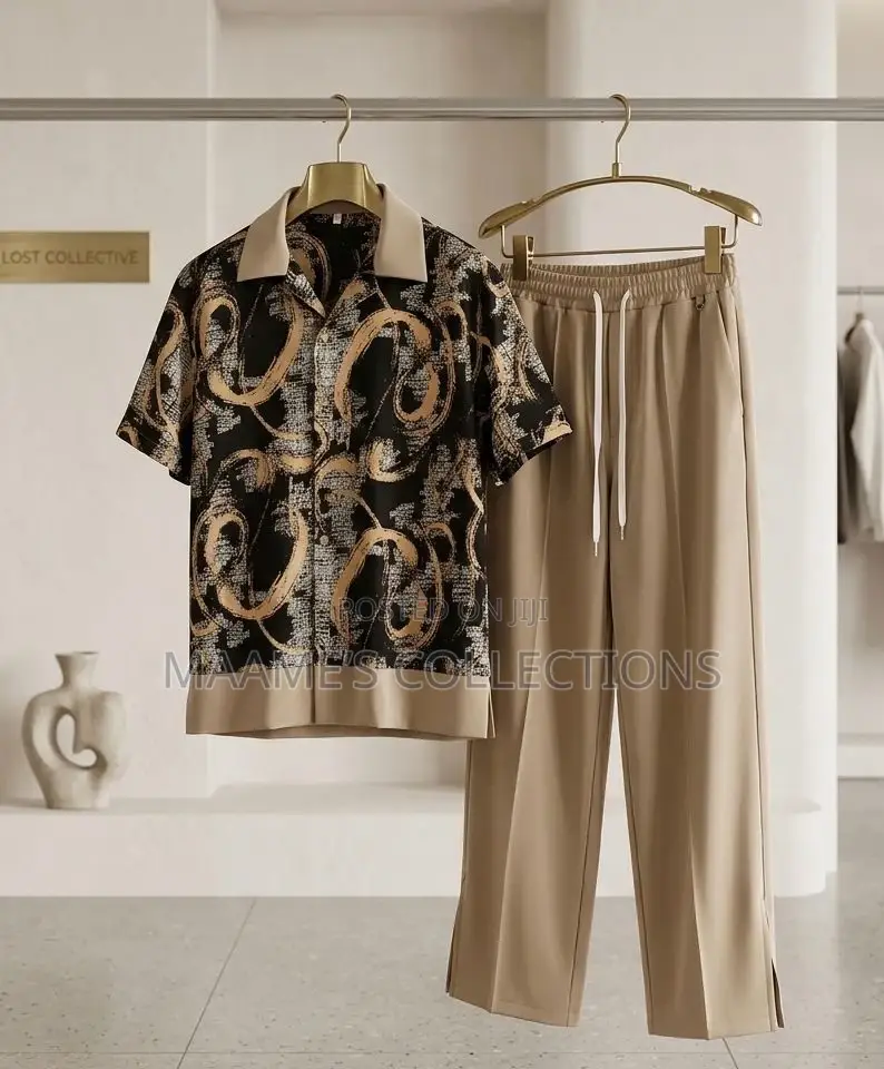 African Men’S Kaftan Top and Down