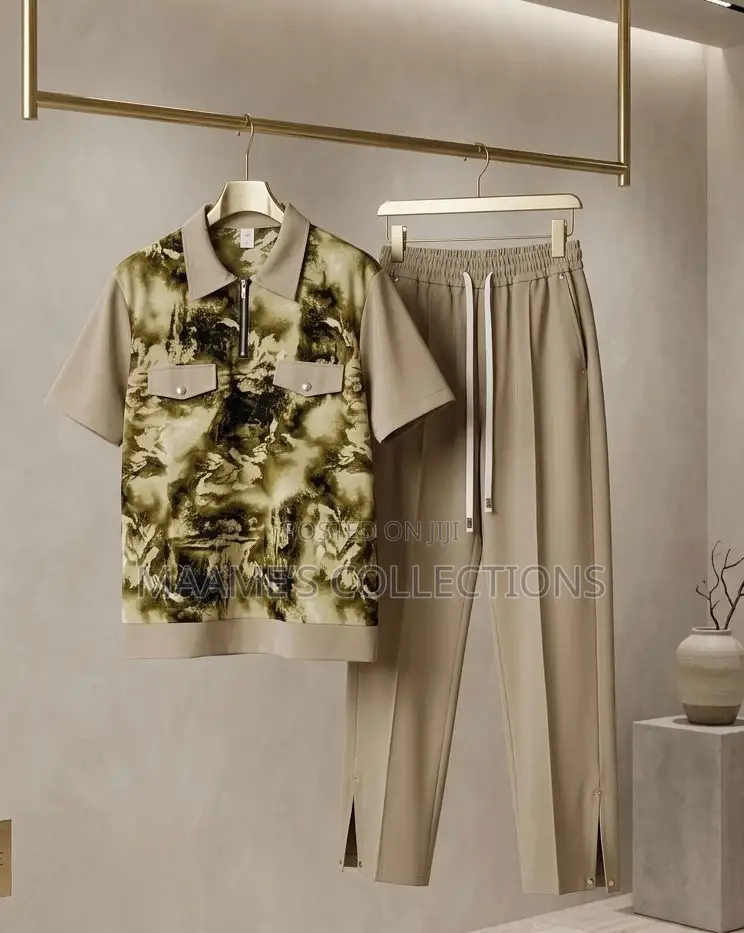 African Men’S Kaftan Top and Down