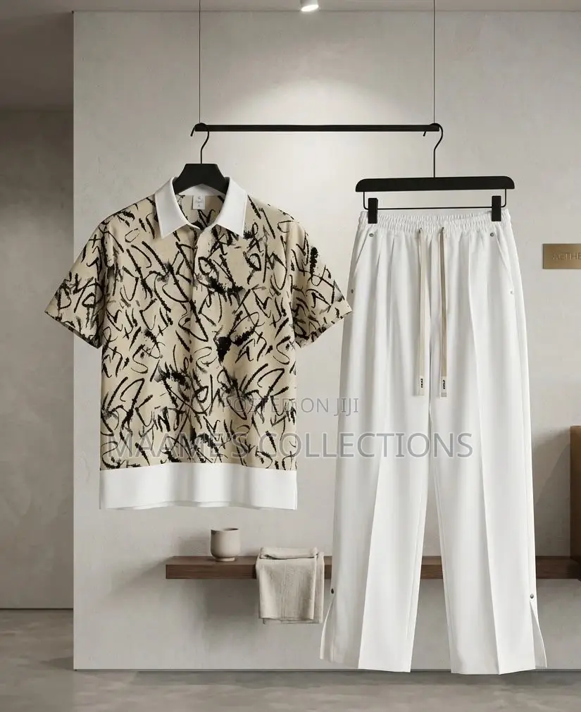 African Men’S Kaftan Top and Down