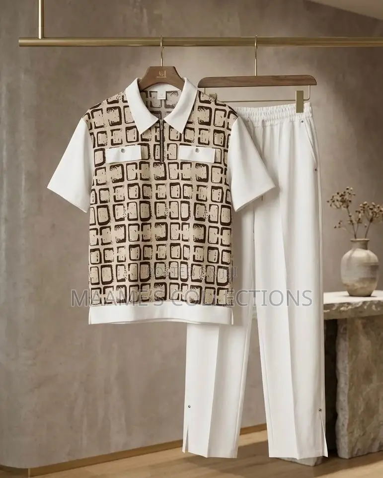 African Men’S Kaftan Top and Down