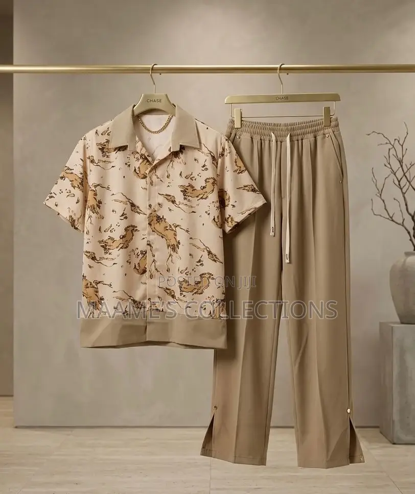 African Men’S Kaftan Top and Down