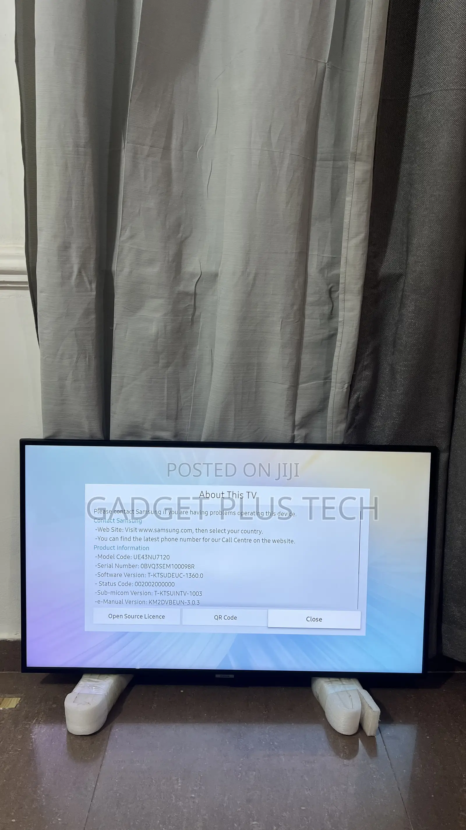 43” Samsung Uhd Smart Tv From Europe