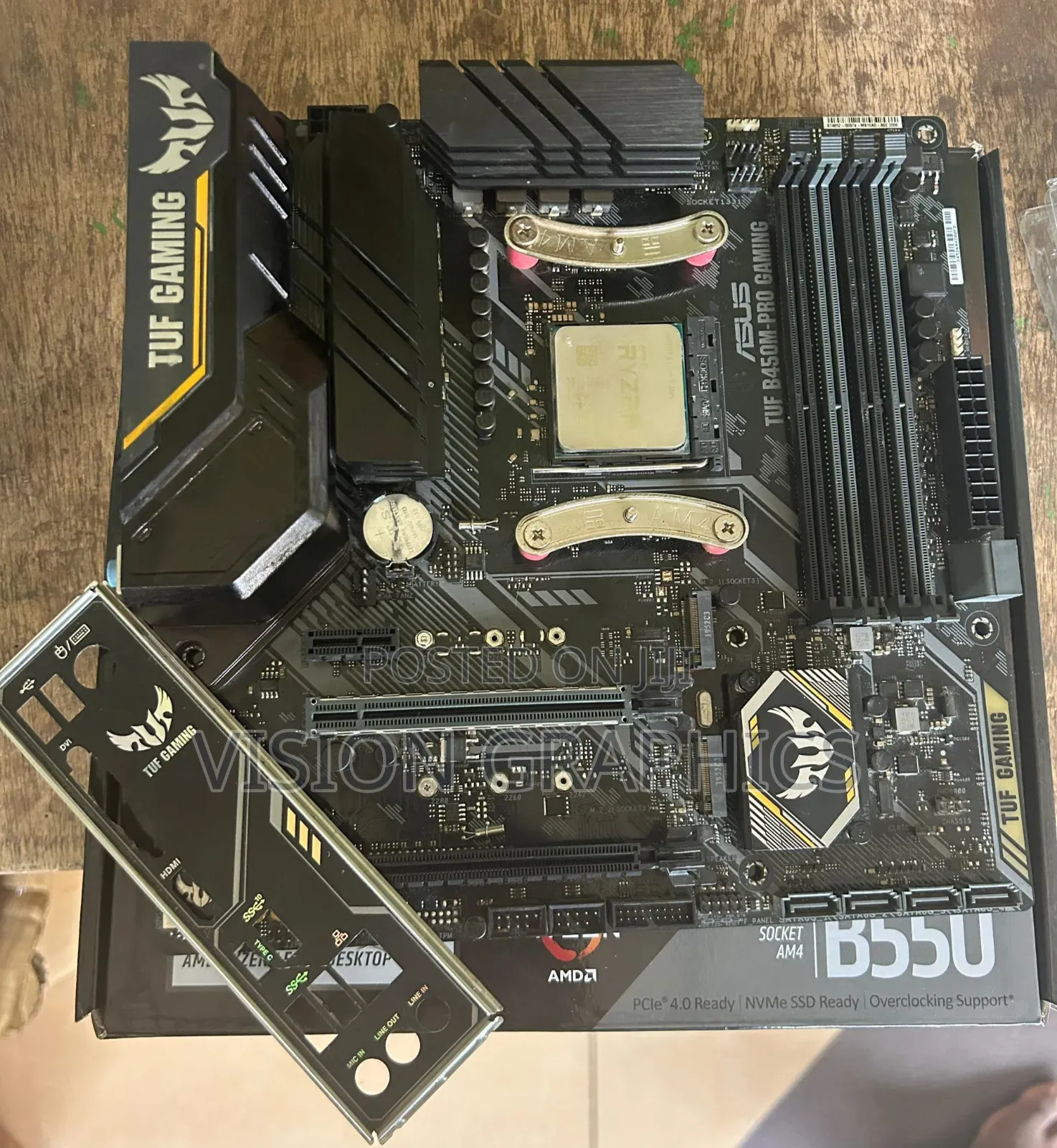 Asus Tuf Gaming B450 Pro Gsming Motherboard With Ryzen 3600( 5 )