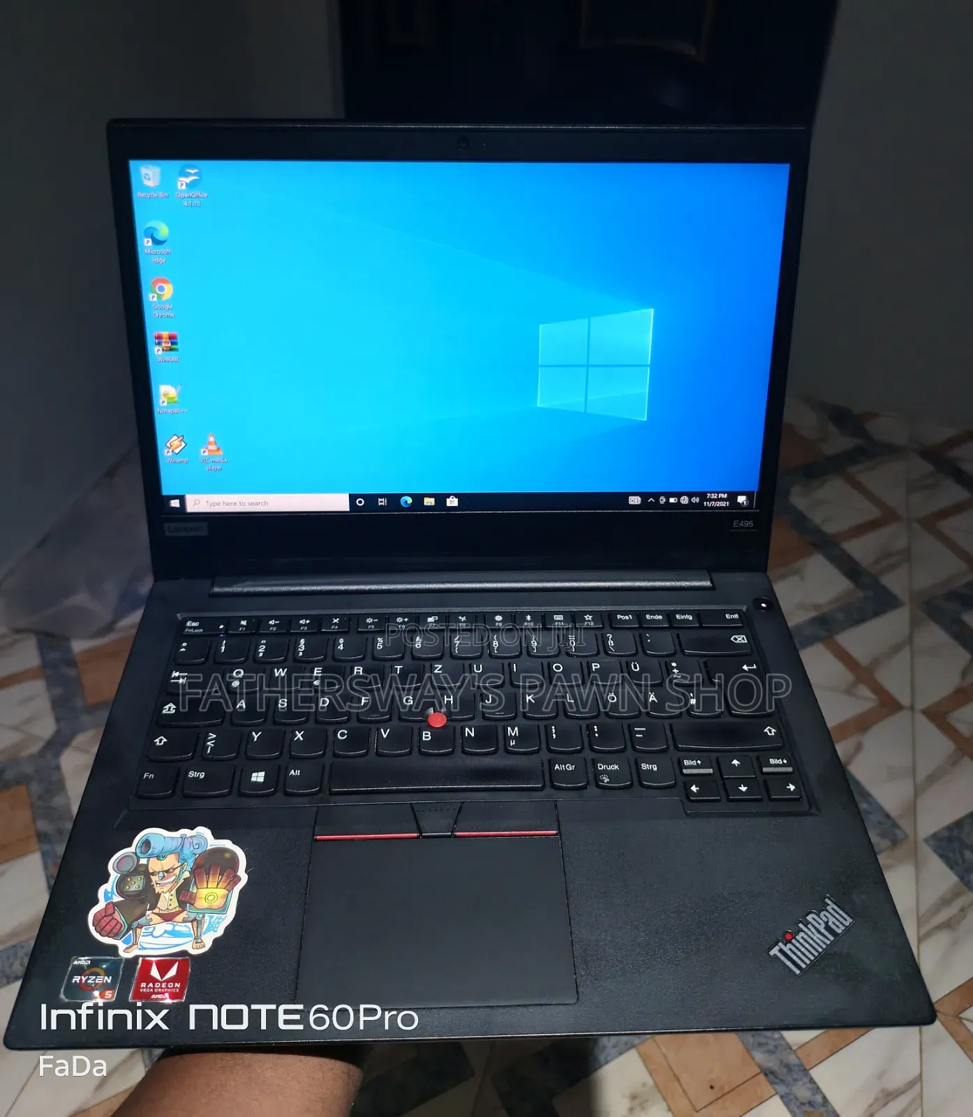 Laptop Lenovo ThinkPad E495 8GB AMD Ryzen 5 SSD 256GB