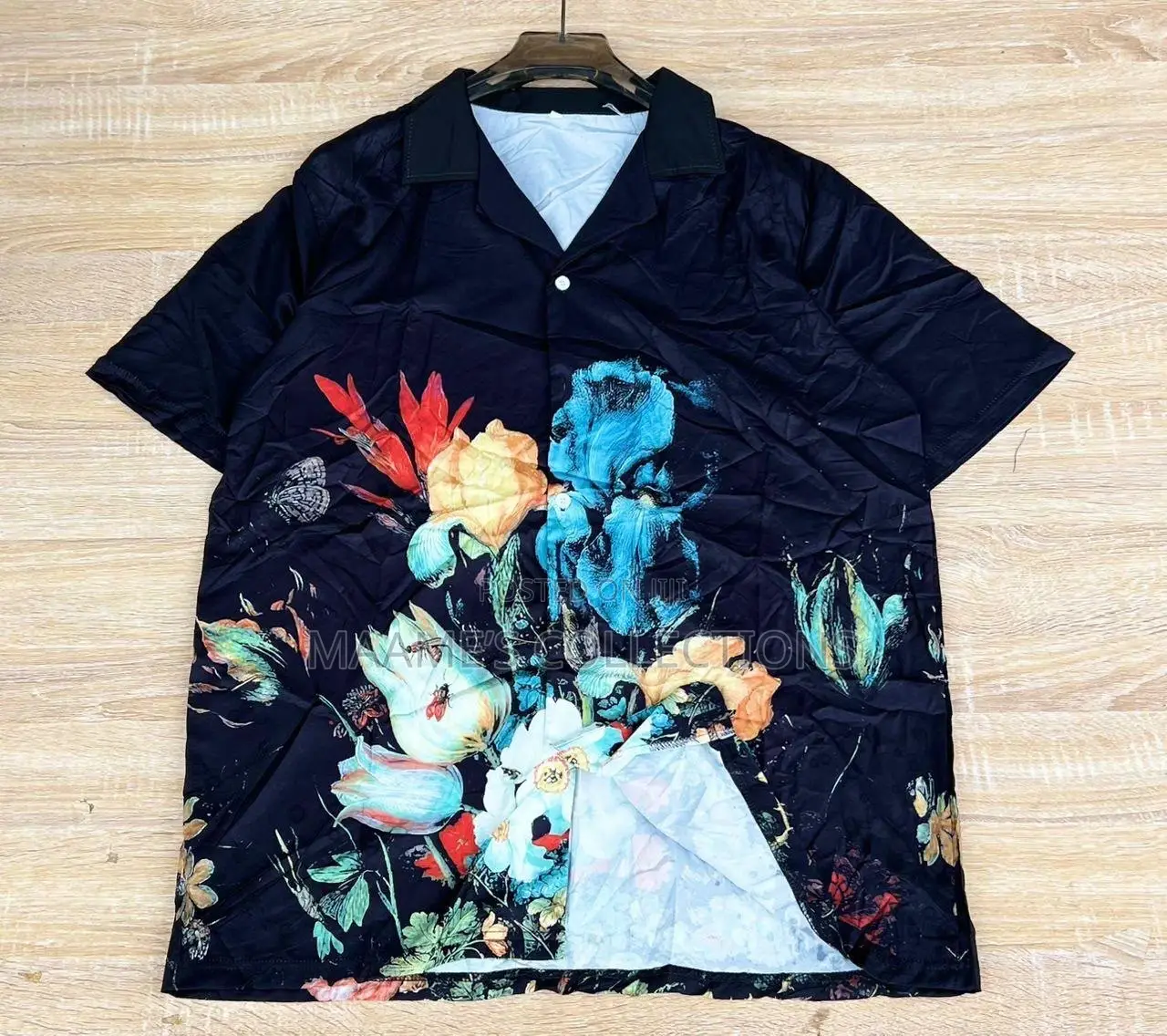 New Men's Vintage Print Short-Sleeve Shirt
