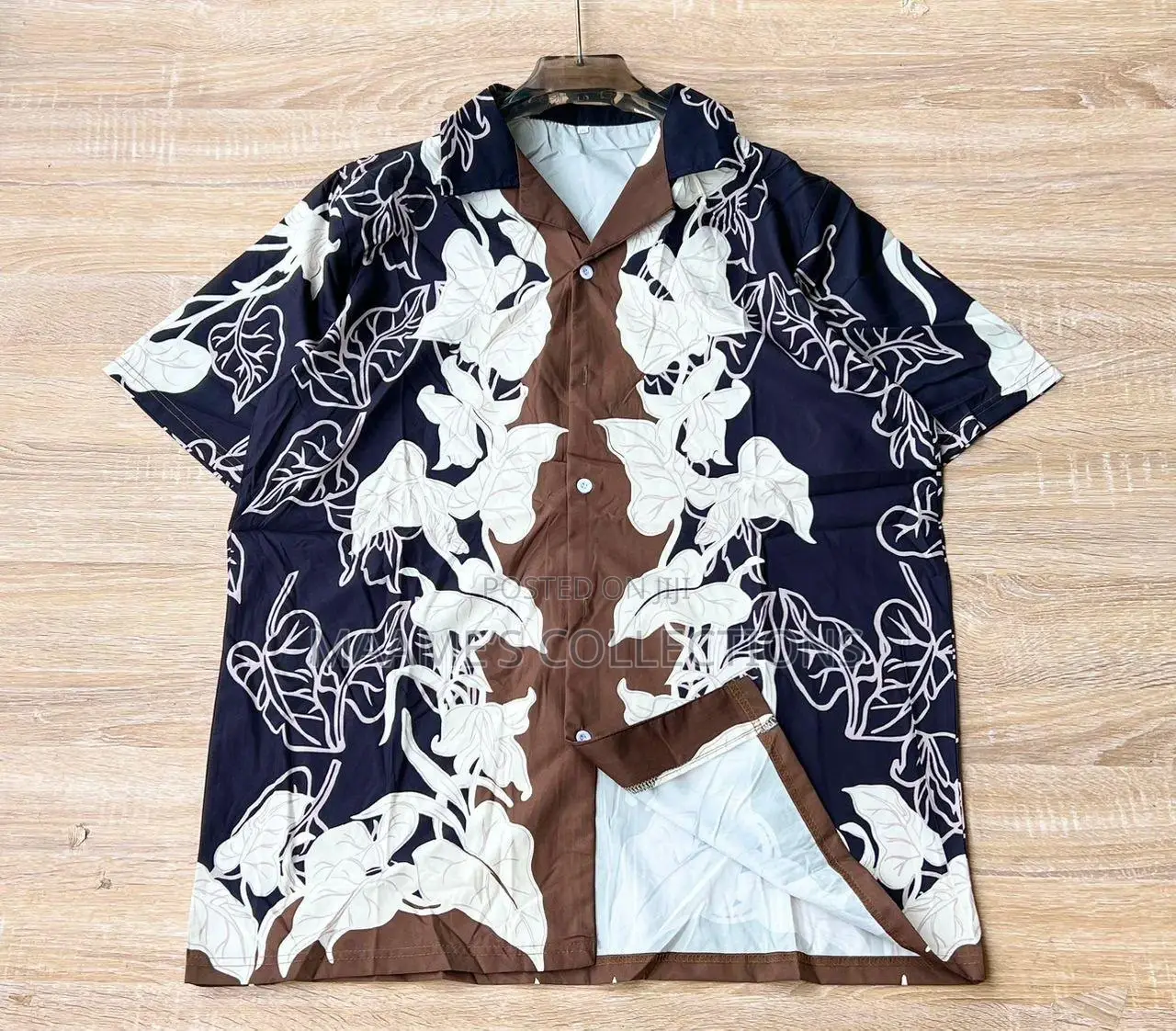 New Men's Vintage Print Short-Sleeve Shirt