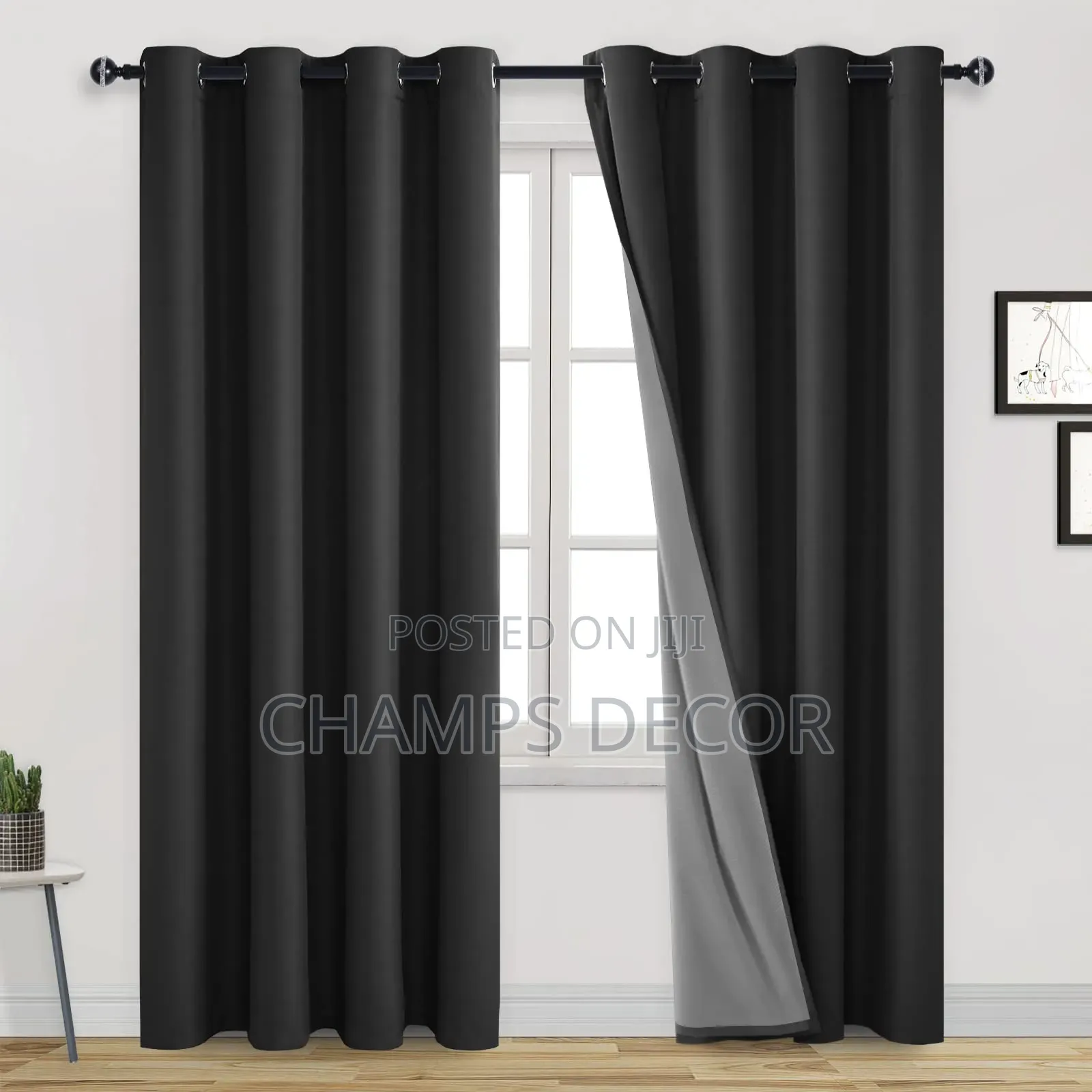 Quality Plain Blackout Curtains (Width 4.5 Feet /Length 8.5 Feet)