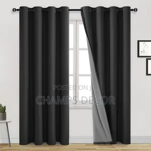 Quality Plain Blackout Curtains (Width 4.5 Feet /Length 8.5 Feet)