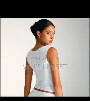 White Casual Vacation Fitted Tank Top, Suitable For All Seasons Summer
