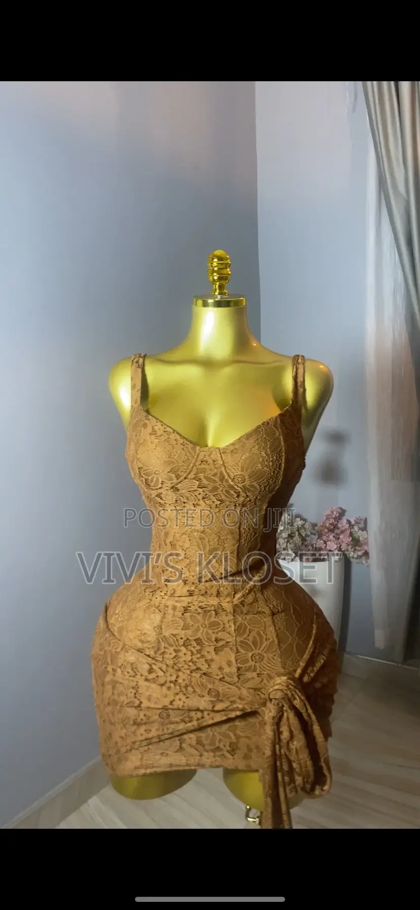 Brown, Elegant Lace Strap Dress, Fashion Elegant Party Dress For Women