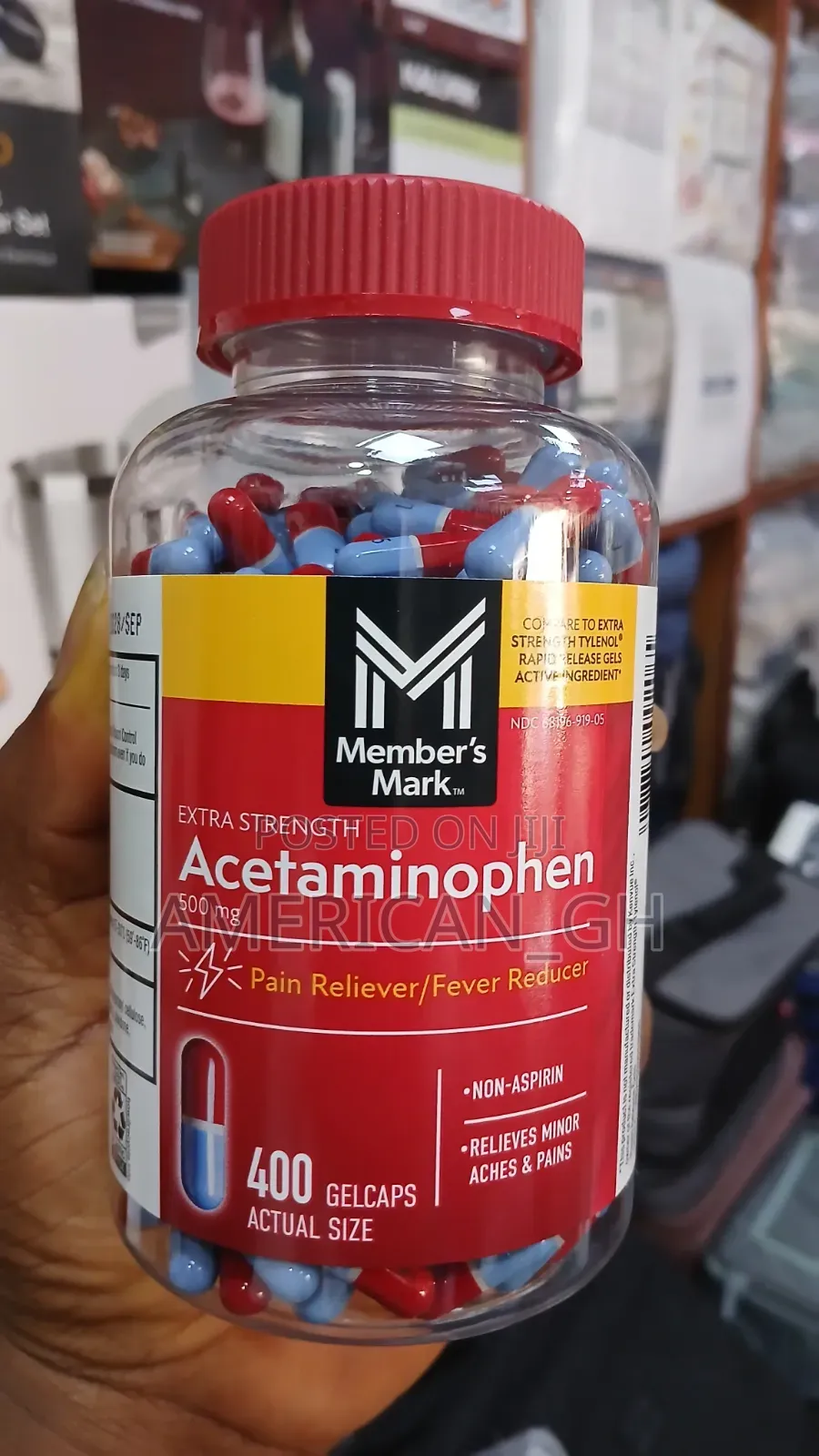 Acetaminophen Pain Relieve/Fever Reducer, 400 Gelcaps
