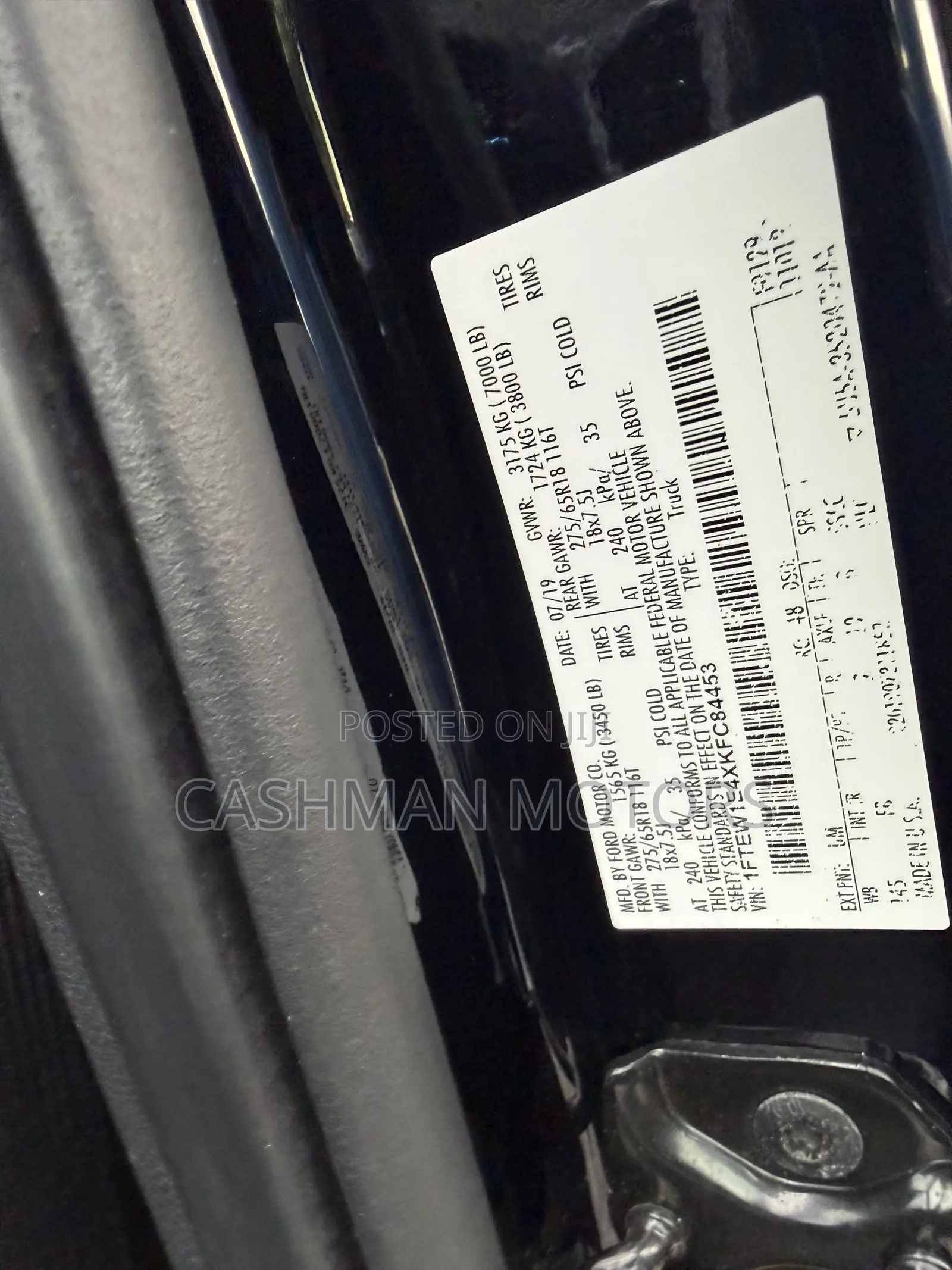 Ford F-150 XLT 4x4 Regular Cab Styleside 6.5 ft. box 122 in. WB 2019 Black