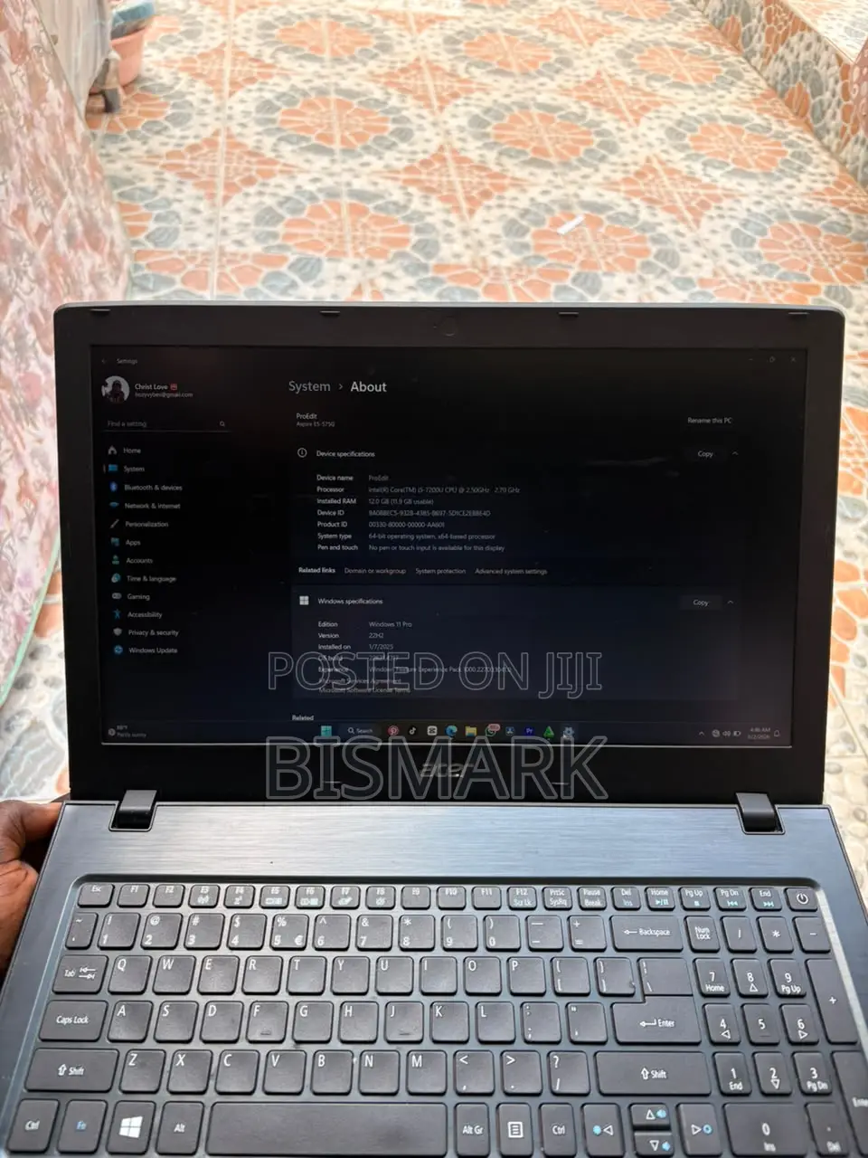 Laptop Acer Aspire E5-575G 12GB Intel Core i5 HDD 128GB