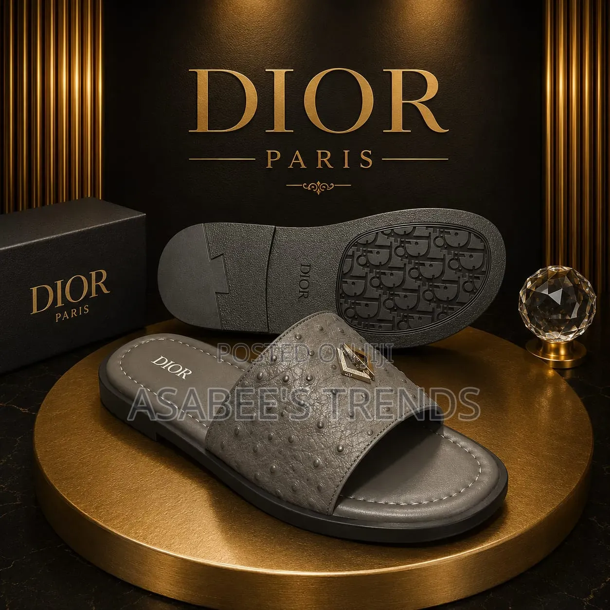 Luxury Dior Men’S Slides ,Neat Comfortable