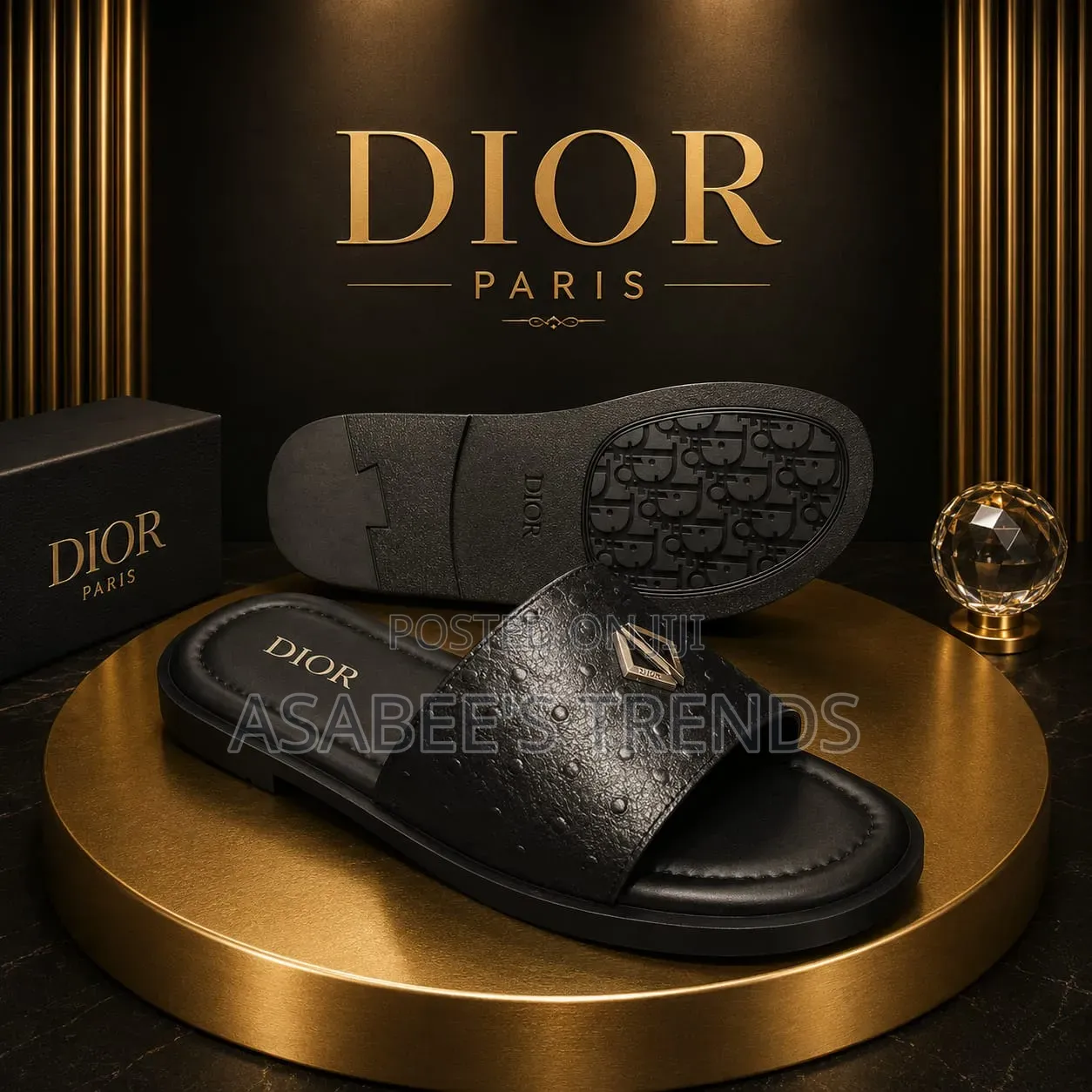 Luxury Dior Men’S Slides ,Neat Comfortable