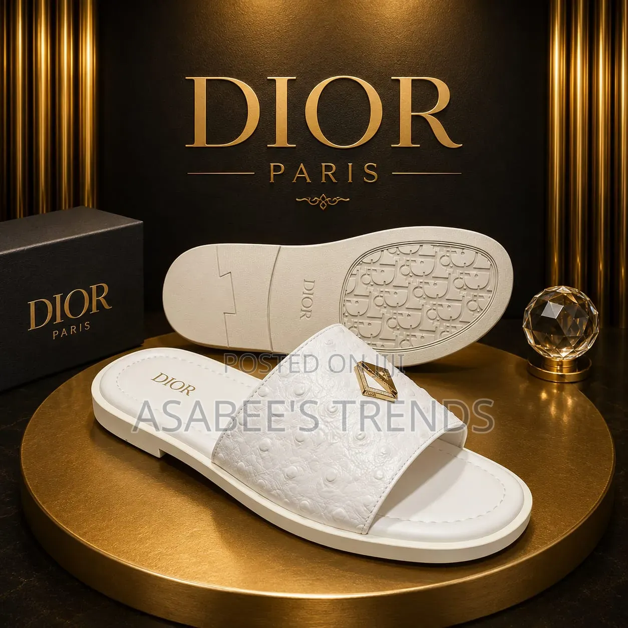 Luxury Dior Men’S Slides ,Neat Comfortable