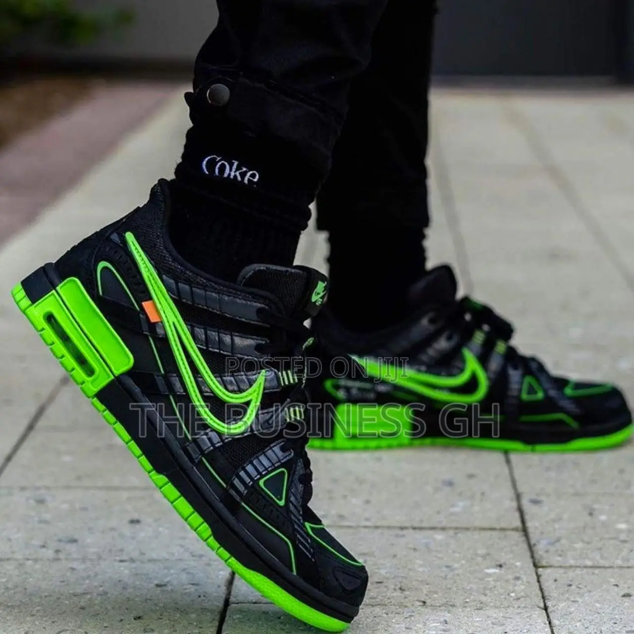 Nike Sneakers (Black and Neon Green)