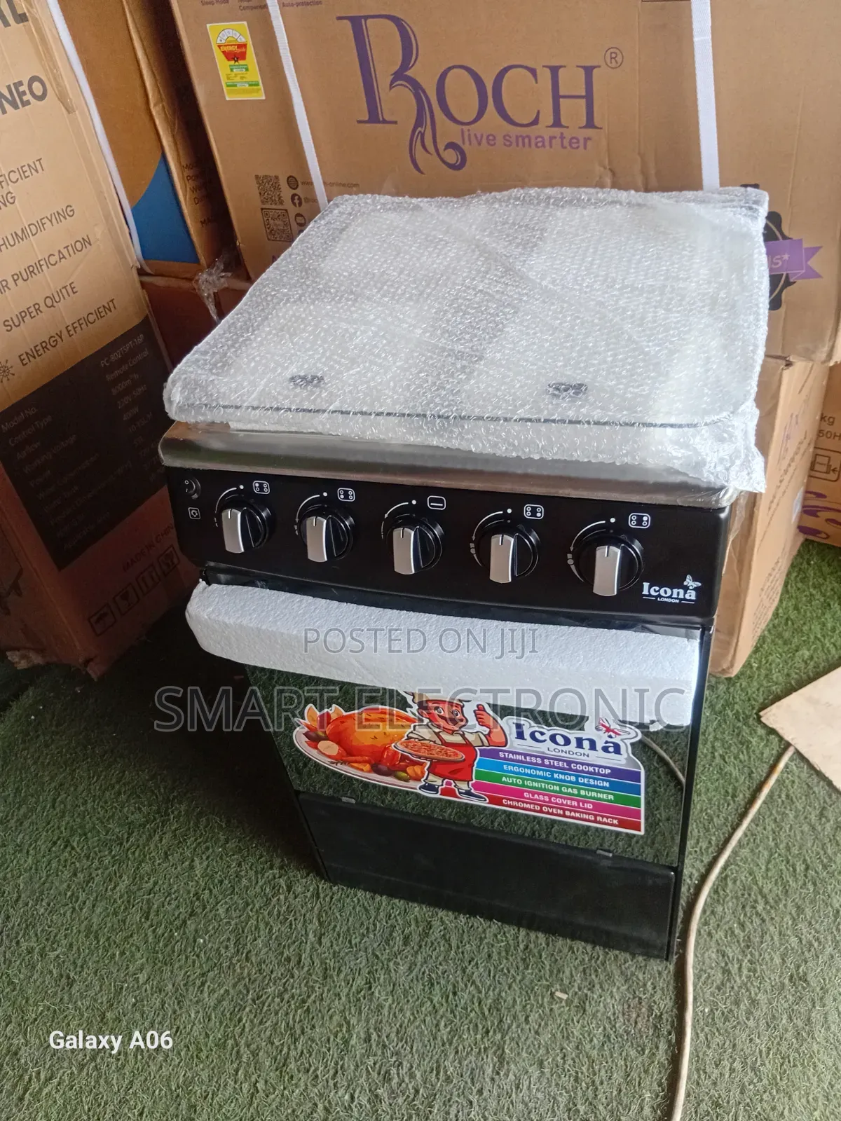 Icona Premium 4-Burner Gas Cooker – Efficient Stylish Cooking