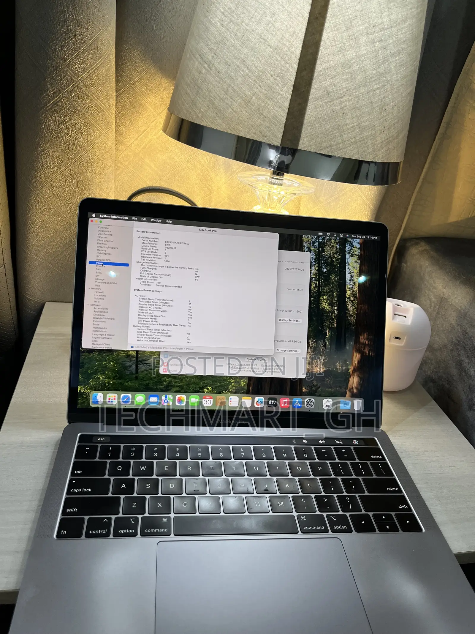 Laptop Apple MacBook Pro 2018 16GB Intel Core i7 SSD 512GB