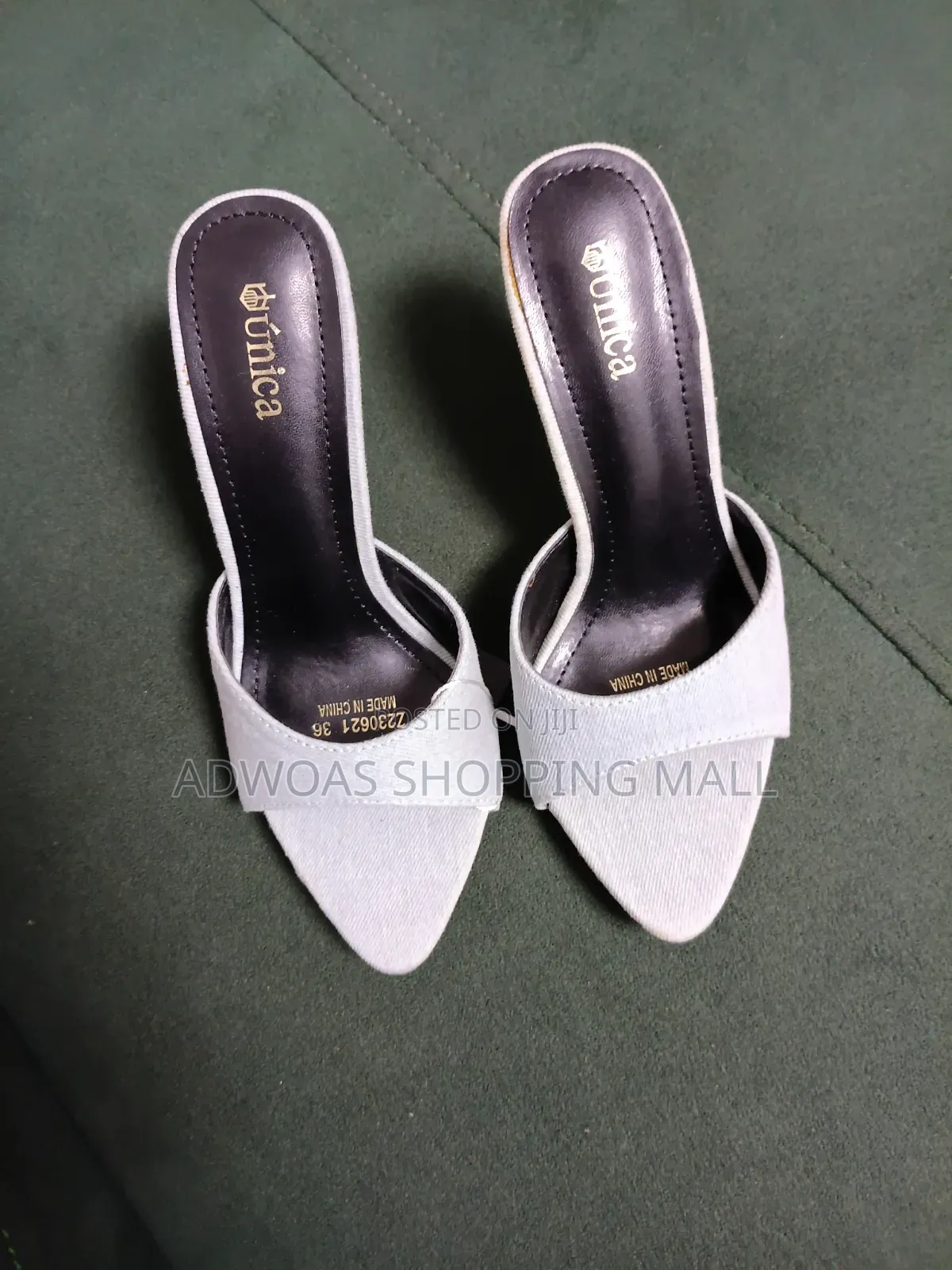 Denim Slipper Heel