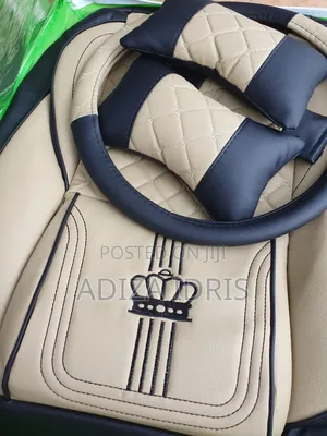Luxury Five Seater Car Cover Beige and Black