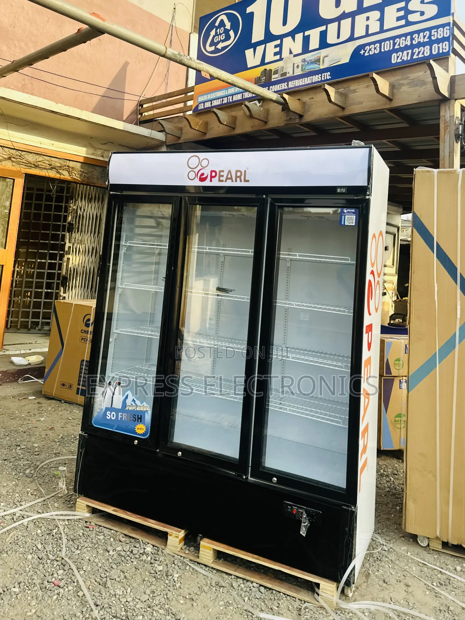 Place Your Order Pearl PVC-1540 Display Fridge Three Door