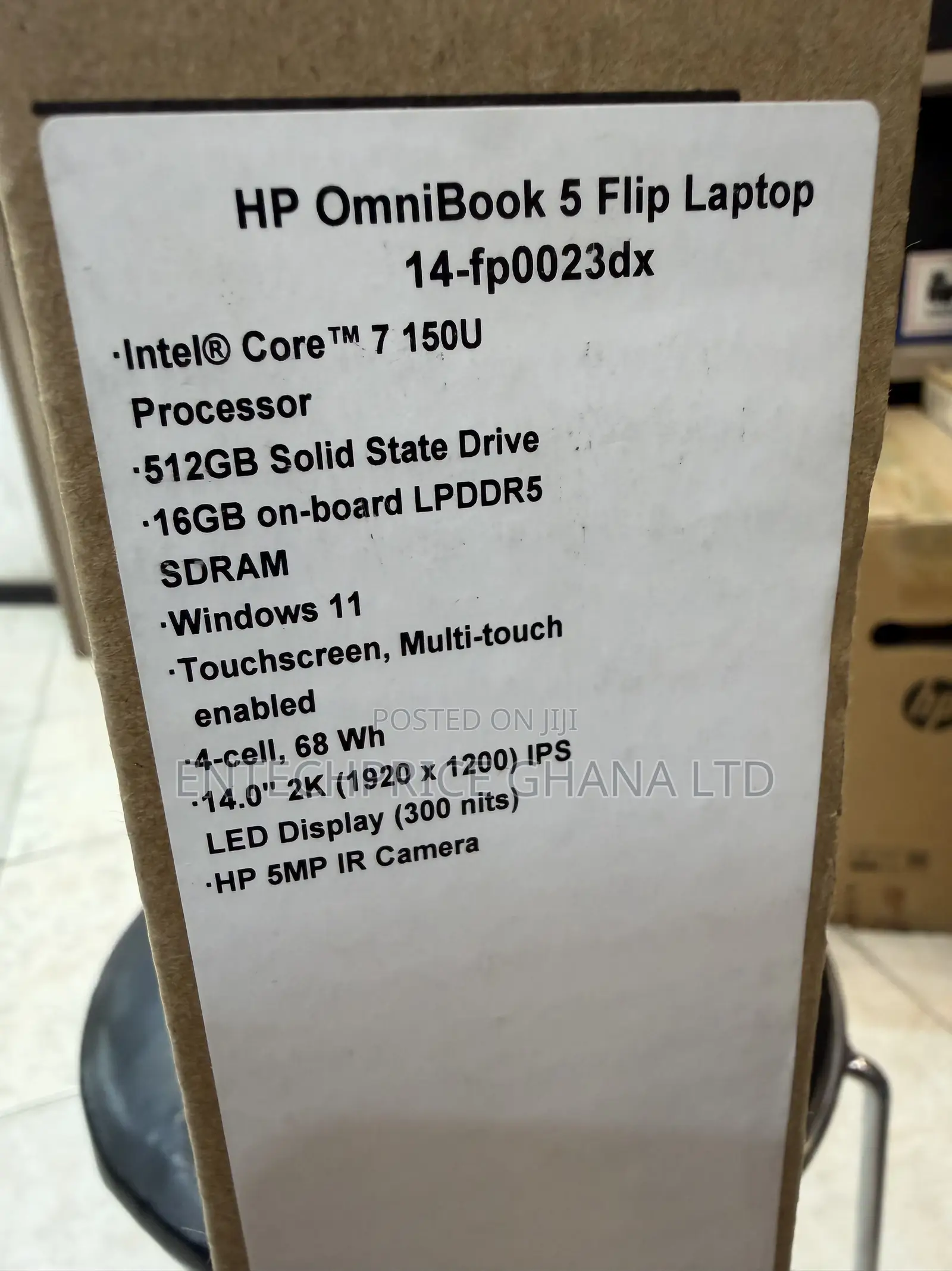 New Laptop HP OmniBook 5 Flip 14-fp0023dx 16GB Intel Core 7 SSD 512GB