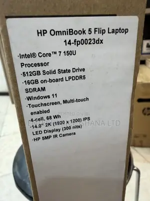New Laptop HP OmniBook 5 Flip 14-fp0023dx 16GB Intel Core 7 SSD 512GB