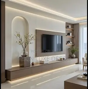 Tv Unit With Fluted Panels