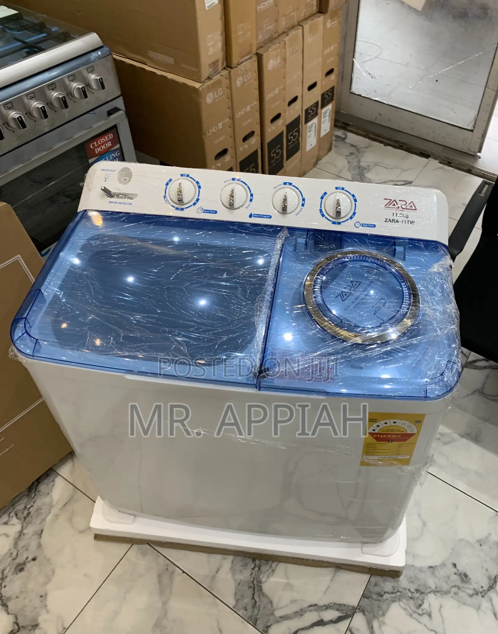 Get Zara 11kg Semi-Auto Washing Machine(Transparent Lid)Spin Dry 