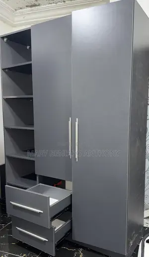 Wardrobe With Two Doors and Shoe Rack