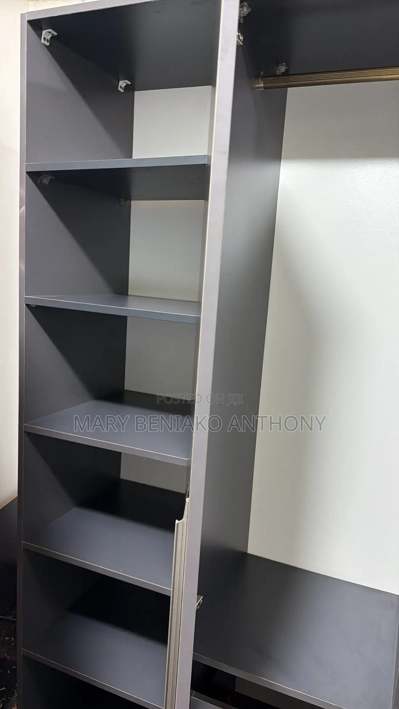 Wardrobe With Two Doors and Shoe Rack