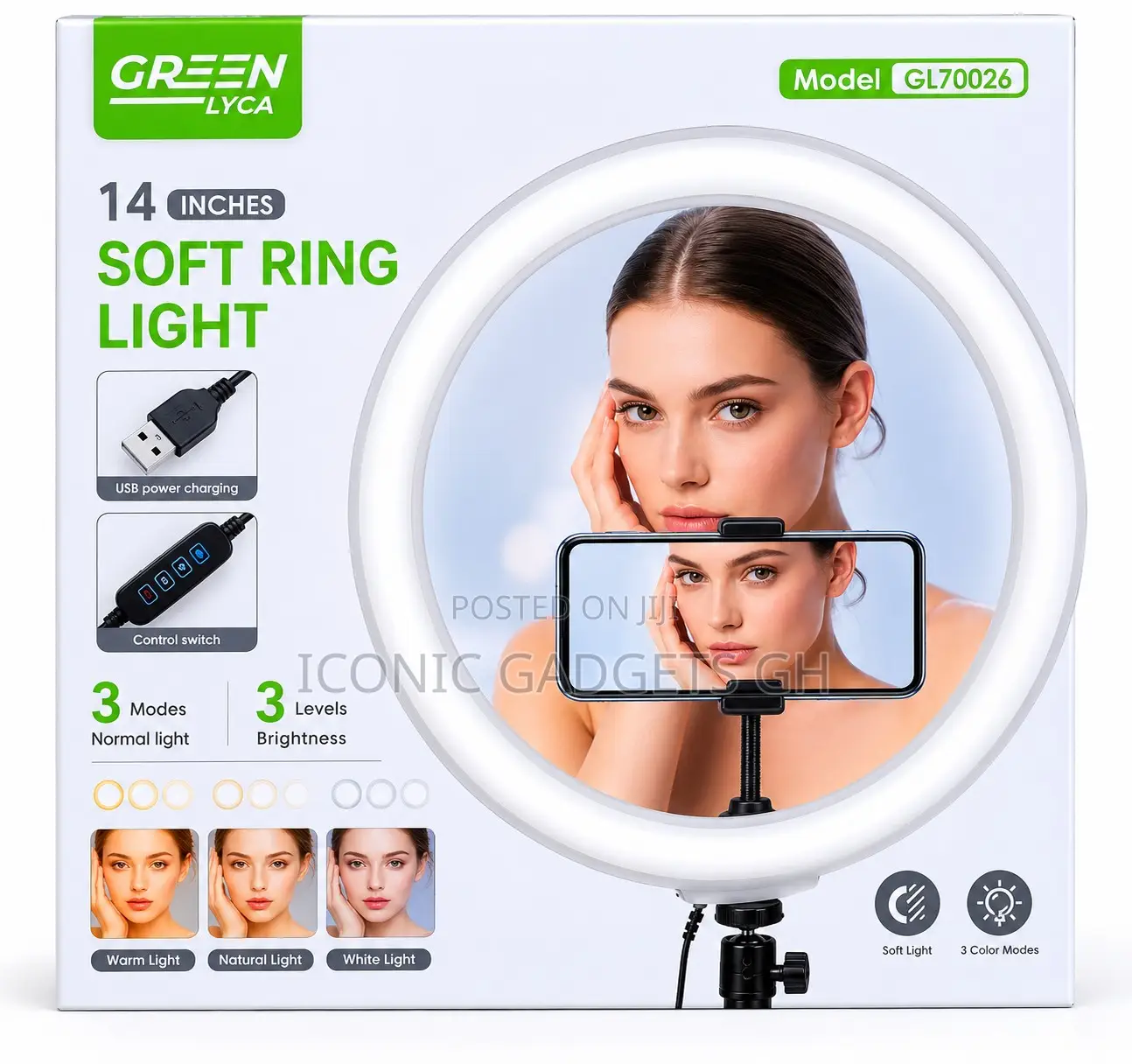 Greenlyca 14" Soft Ring Light