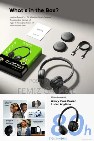Oraimo Boompop Air Lightweight on-Ear Wireless Headphones