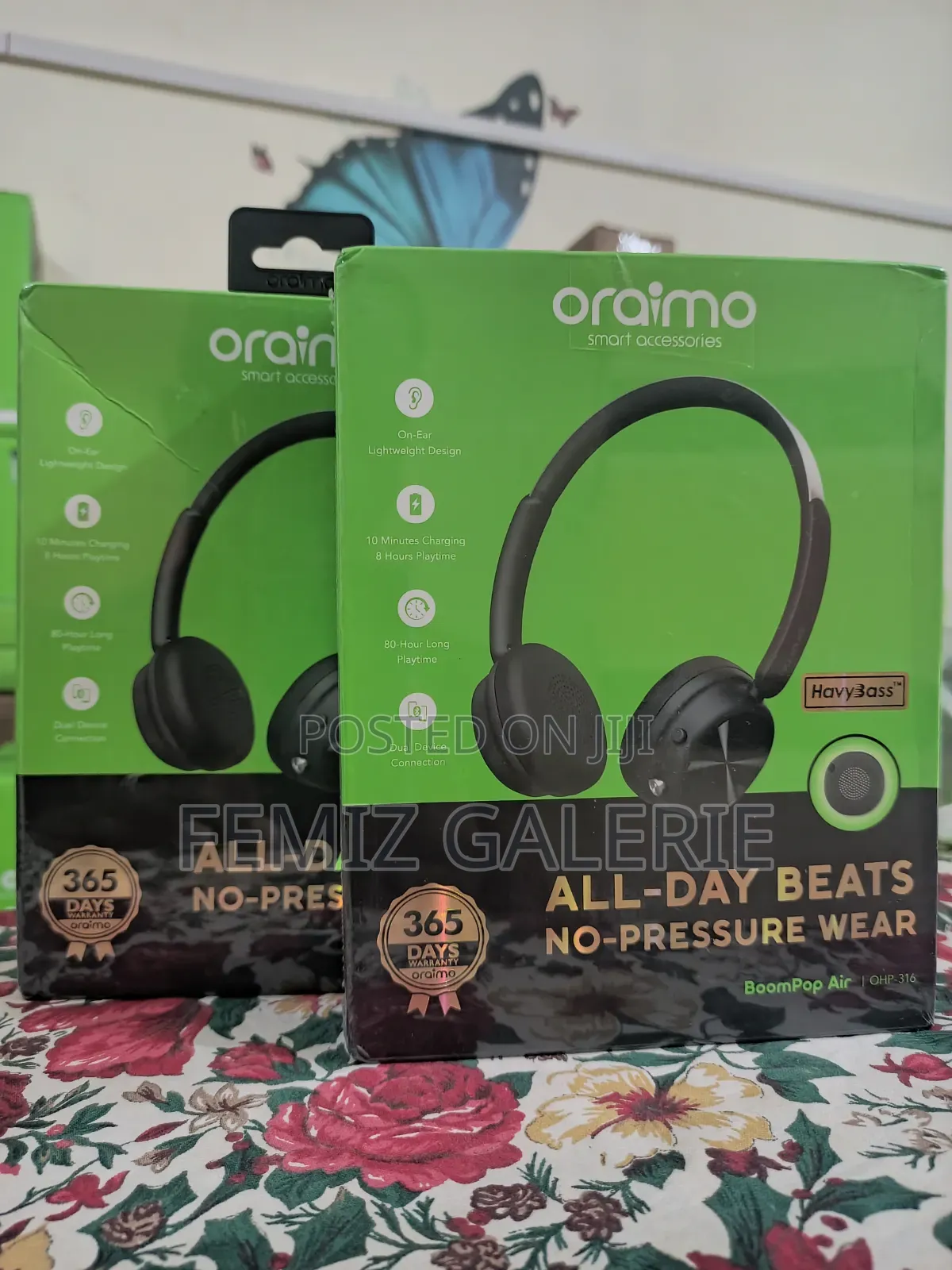 Oraimo Boompop Air Lightweight on-Ear Wireless Headphones