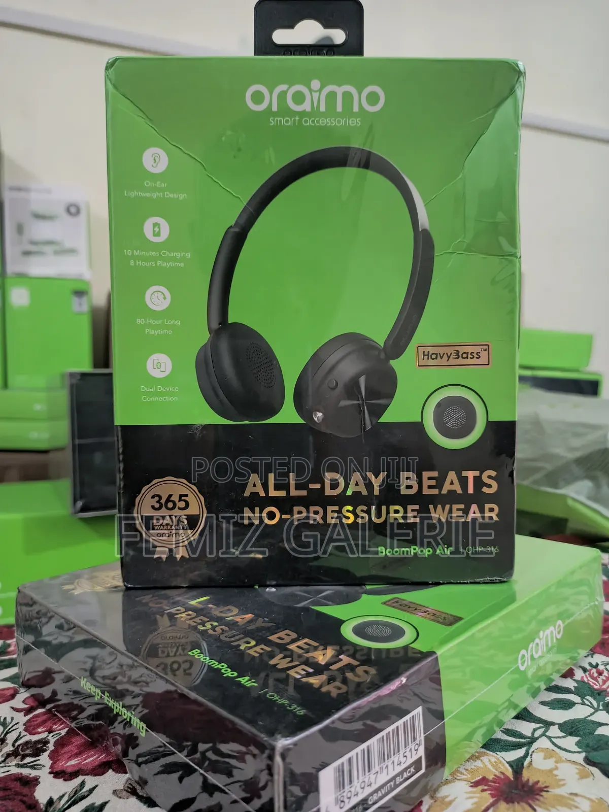 Oraimo Boompop Air Lightweight on-Ear Wireless Headphones