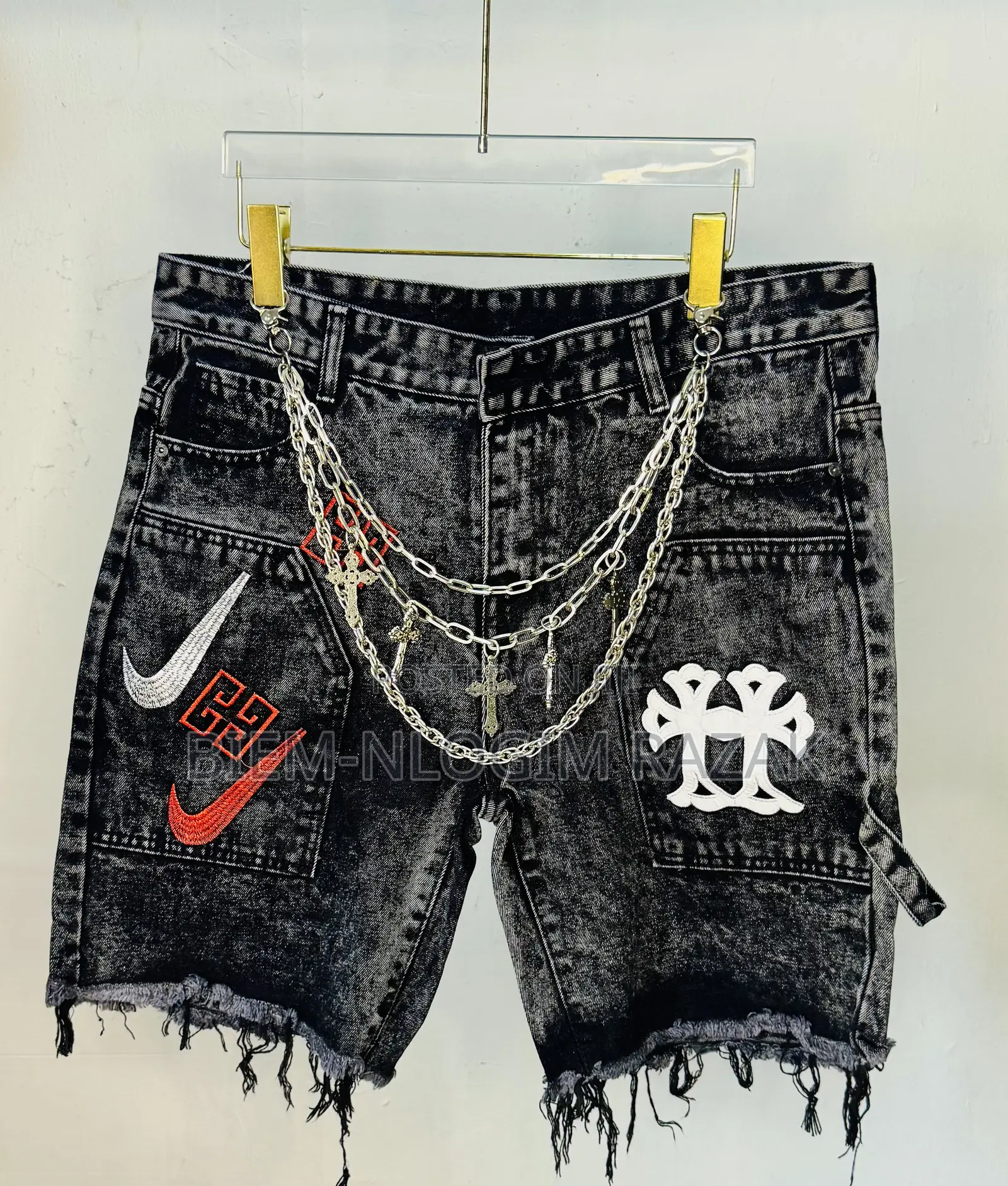 Original Chrome Heart N Nba Jeans Shorts Available in Stock