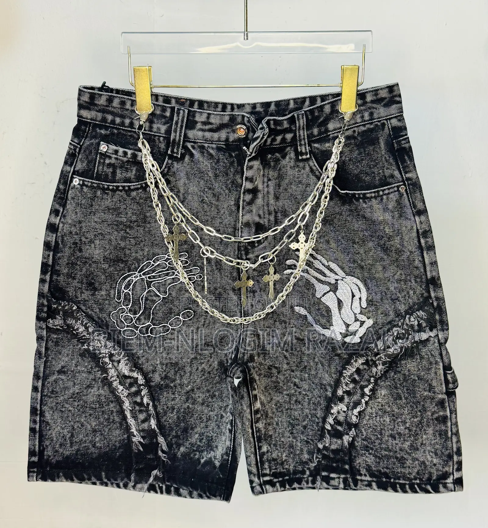 Original Chrome Heart N Nba Jeans Shorts Available in Stock