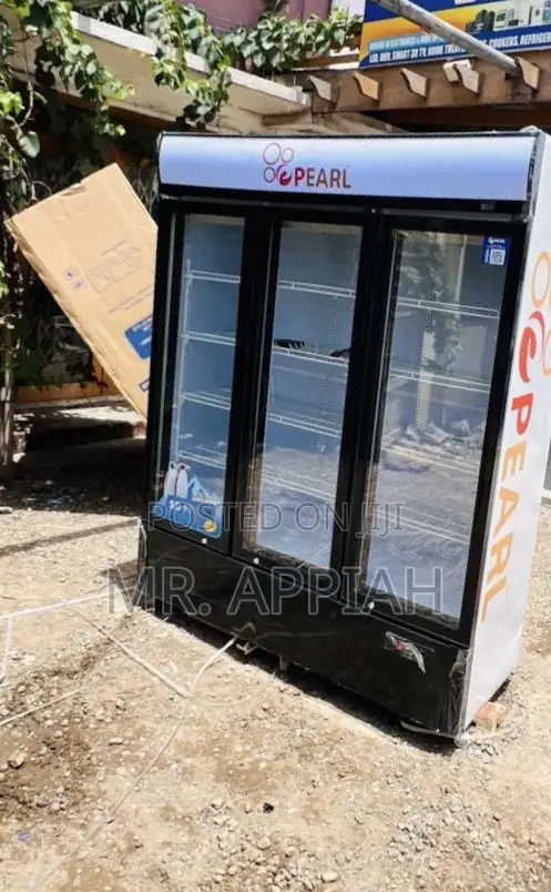 Check Out Pearl PVC-1540-28ab 3 Door Electric Beverage Cooler 