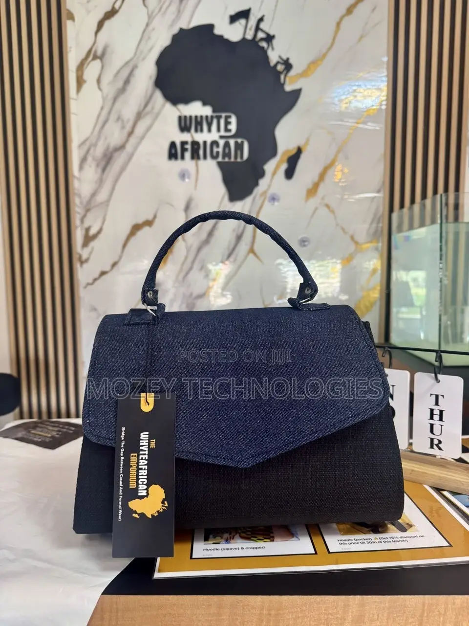 Denim Canvas Top Handbag