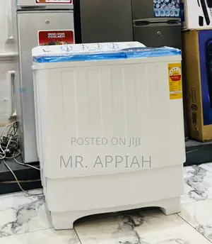 Sleek Zara 13kg Twin Tub Washing Machine With Transparent Lid(White).